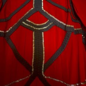 Deep orange / red beaded dress from BCBGMAXSTUDIO